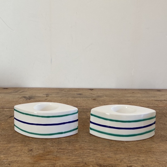 Gmundner Keramik Traunsee Tealight Holders - Set of 2 - Picture 3 of 9